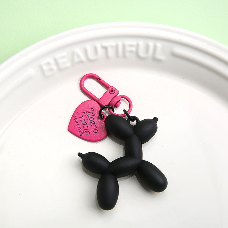 Jelly Balloon Dog Design Keychain for Women, Cute Girls Key Chain, Bag Charms Accessories for Car Purse Backpack