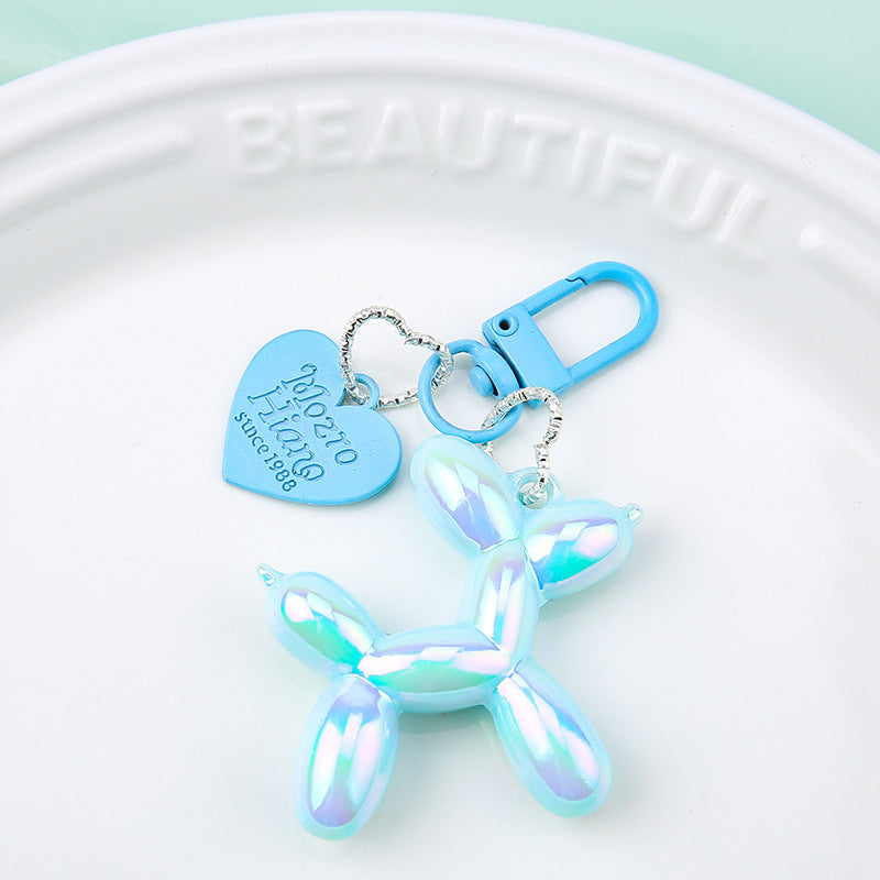 Jelly Balloon Dog Design Keychain for Women, Cute Girls Key Chain, Bag Charms Accessories for Car Purse Backpack