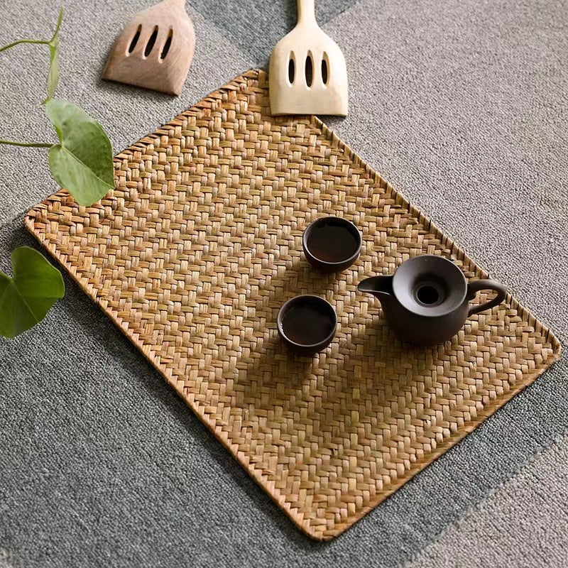 Handmade straw mats, placemats, coffee mats, tea mats