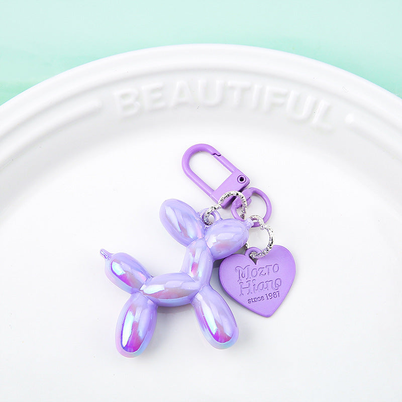 Jelly Balloon Dog Design Keychain for Women, Cute Girls Key Chain, Bag Charms Accessories for Car Purse Backpack