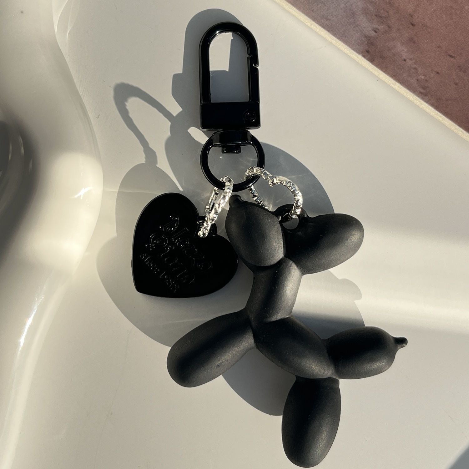 Jelly Balloon Dog Design Keychain for Women, Cute Girls Key Chain, Bag Charms Accessories for Car Purse Backpack