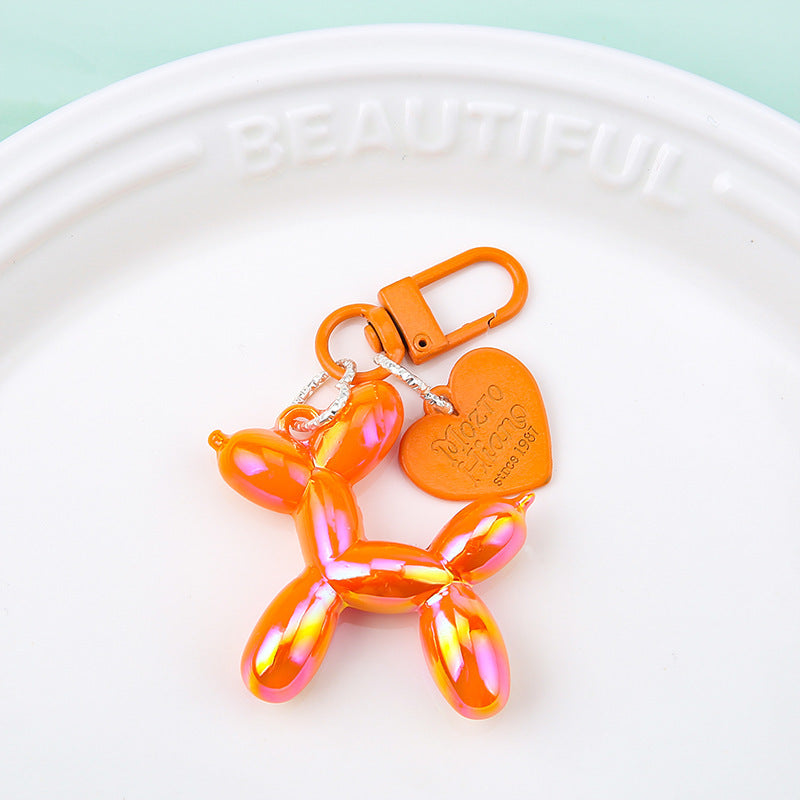 Jelly Balloon Dog Design Keychain for Women, Cute Girls Key Chain, Bag Charms Accessories for Car Purse Backpack