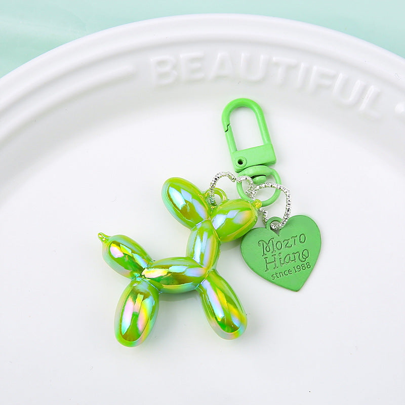 Jelly Balloon Dog Design Keychain for Women, Cute Girls Key Chain, Bag Charms Accessories for Car Purse Backpack