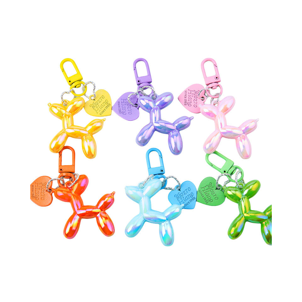 Jelly Balloon Dog Design Keychain for Women, Cute Girls Key Chain, Bag Charms Accessories for Car Purse Backpack