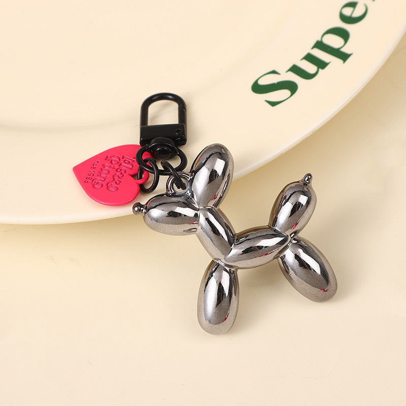 Jelly Balloon Dog Design Keychain for Women, Cute Girls Key Chain, Bag Charms Accessories for Car Purse Backpack