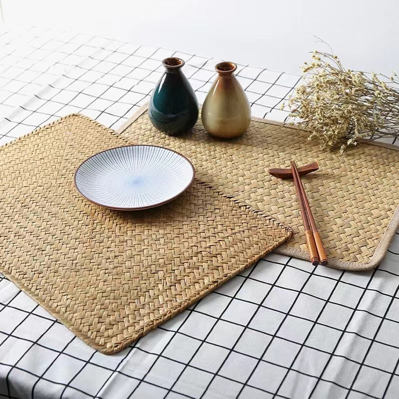 Handmade straw mats, placemats, coffee mats, tea mats