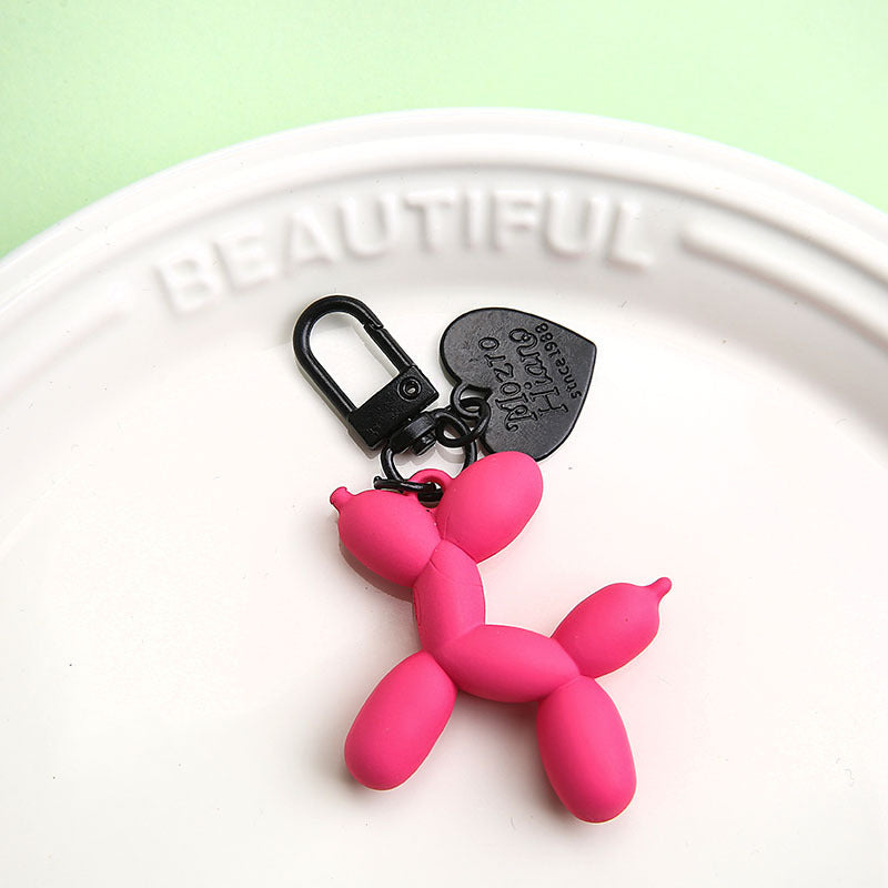 Jelly Balloon Dog Design Keychain for Women, Cute Girls Key Chain, Bag Charms Accessories for Car Purse Backpack