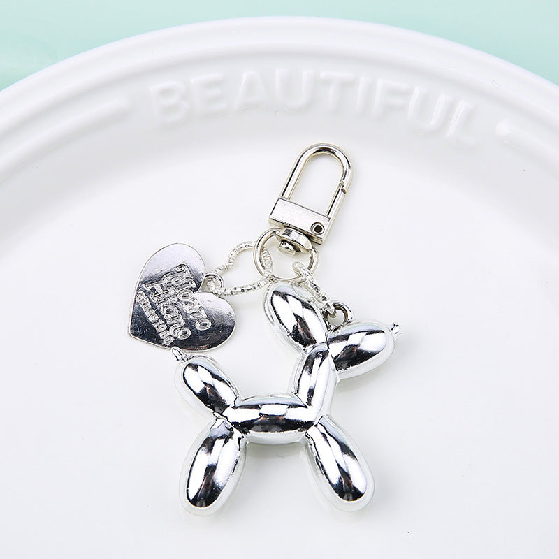 Jelly Balloon Dog Design Keychain for Women, Cute Girls Key Chain, Bag Charms Accessories for Car Purse Backpack