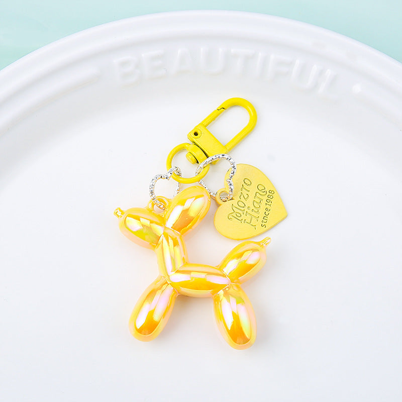 Jelly Balloon Dog Design Keychain for Women, Cute Girls Key Chain, Bag Charms Accessories for Car Purse Backpack